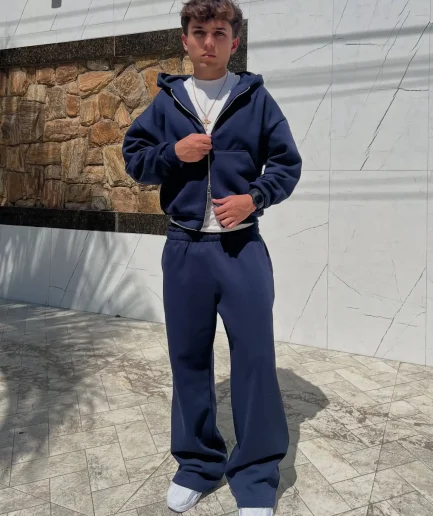 450gsm Men's Jogger Tracksuit Men Heavyweight Baggy Sweatpants Hoodie Flare Sweat Pants and Hoodie Sets Sweatsuit Men