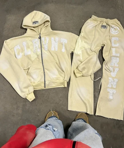 Streetwear Decals, Antique Embroidery Patches, Sun Fading Zippers, Hoodie Sets, Sportswear, Heavyweight Prints