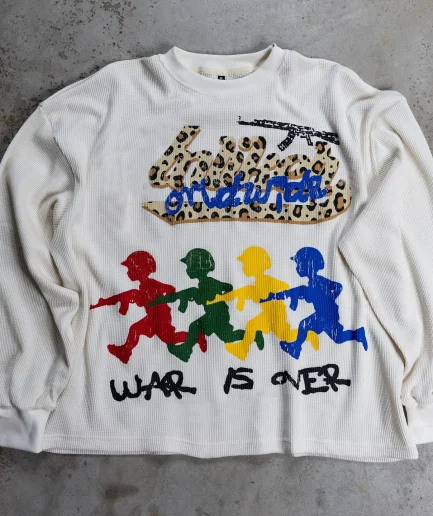 Top Quality Heavyweight High Street Retro Loose Long Sleeved Oversized T-shirt Loose Fit DTG Men's Graphic Sweatshirt