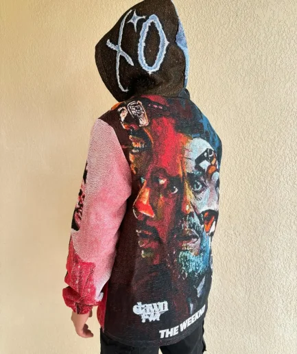 Hoodies Streetwear Tapestry Hoodie Plus Size Mens Sweatshirt Jacquard Woven Tapestri Silk Hood Hoodies