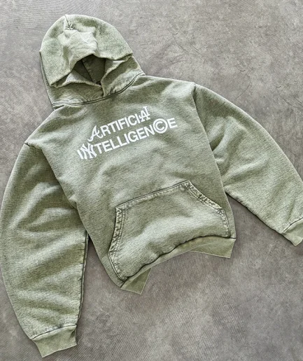 Design Street Style Super Large Hoodie, Top 100% Cotton Letter Printed Hoodie, Heavyweight Men's Adhesive Hoodie