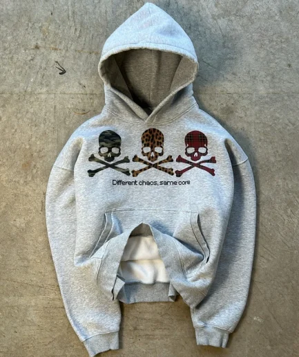 Casual Fit Men's Design Letter Pattern Oversized Pocket Breathable Winter Sun Fading Hoodie