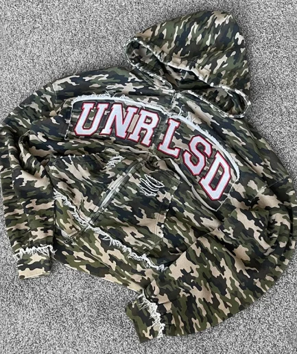 Clothing Outdoor Camouflage Digital Printed Unisex Street Wear Sportswear Heavyweight Embroidered Hooded