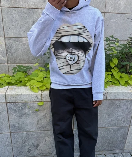 High Quality Oversized Drop Shoulder Cordless Pullover Men's Blank Oversized Printed Hoodie and Sweatshirt