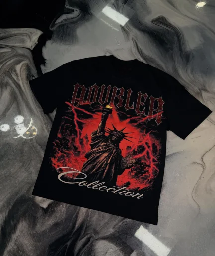 High Quality Designer Patterned Cotton T-shirt for Men with Rhinestone High-end 100% Pure Cotton Printed T-shirt