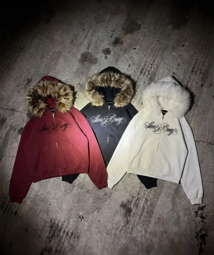 Print Cropped Zip up Solid Heavyweight Cotton Hoody Hoodie Distressed Boxy Faux Fur Hood Hoodies for Men