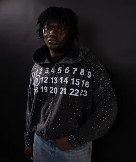 Street Wear Rhinestone Hoodie Heavyweight Street Wear Men's Oversized Men's Fashion Hoodie