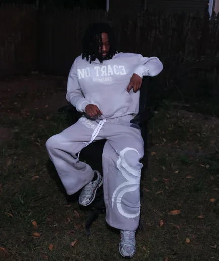 Powder Puff Screen Printed Faded 350gsm Unisex Hooded Sportswear Set for Street Wear Solid Oversized Pullover Pants