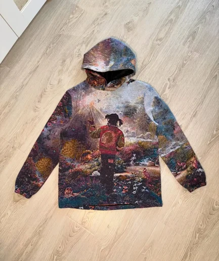 Plus Size Tapestry Hoodies Tapestri Clothing Hooded Sweatshirts Woven Heavyweight Cotton Hoodie