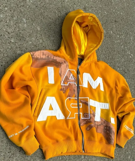 High Quality Printed Patch Embroidered Zipper Hoodie Street Wear Pickled Distress Old Zipper Jacket Sun Faded Hoodie