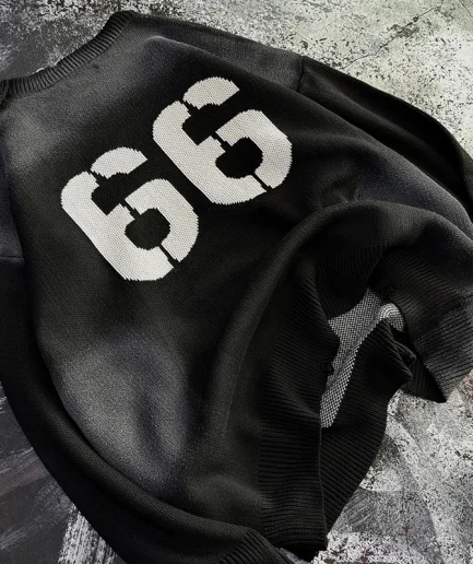 Round Neck Heavyweight square Embroidered Sweatshirt Knitted Football, Baseball, Rugby Sports Shirt Men's Pullover