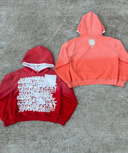 Streetwear Double Layer Fleece 100% Cotton Oversized Boxy Graphic Acid Wash Zip up Hoodies